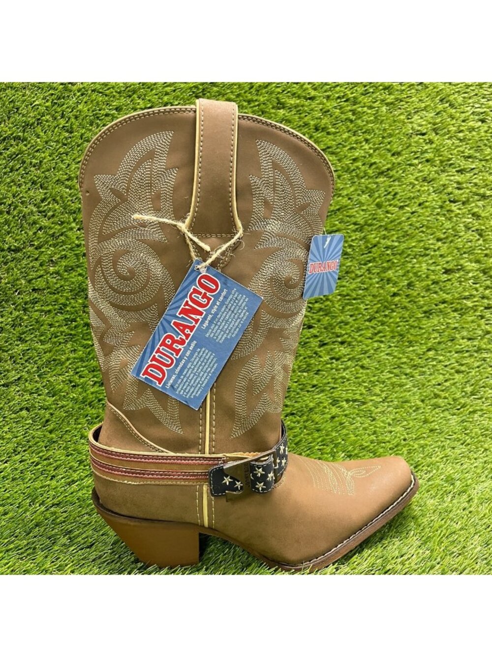Durango Crush 12" Womens Size 9 Brown Cowgirl Western Snip Toe Fashion Boots